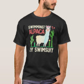 T-shirt Natation Alpaca Mon maillot de bain Funny Llama Lo (Devant)