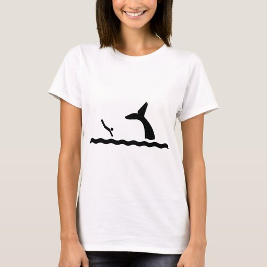 T-shirt Natation avec les baleines (Devant)
