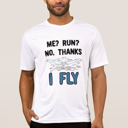 T-shirt Natation - Je vole (Devant)