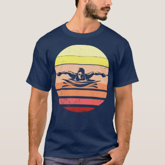 T-shirt Natation vintage Retro Skyscape