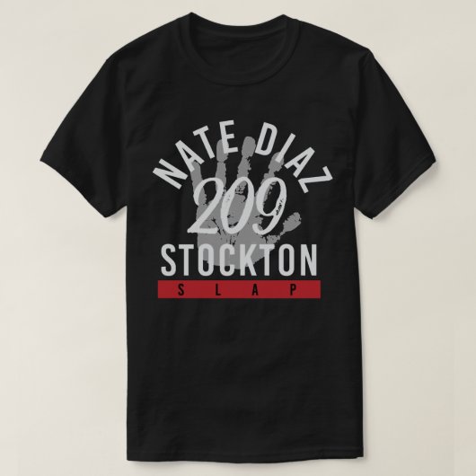 T-shirt Nate Diaz 209 Stockton Slap Jiu Jitsu Essential T (Design devant)