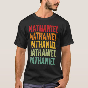 T-shirt Nathaniel Arc-En-Ciel Répétition Du Nom Nathaniel