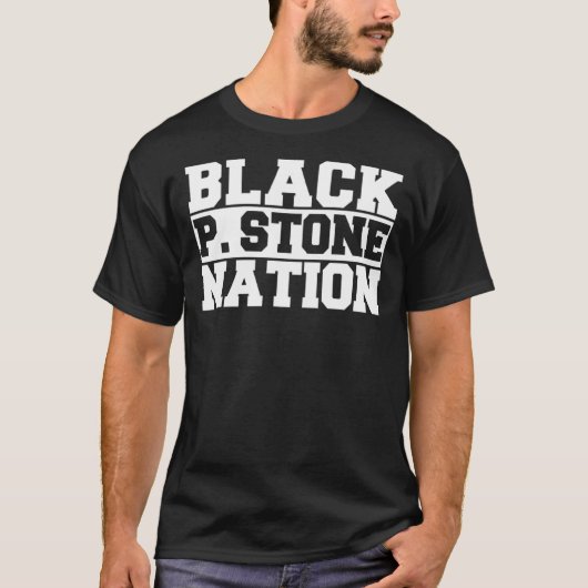 T-shirt Nation De Pierre P Noire Bpsn (Devant)