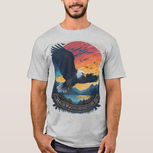 T-shirt Nation Fière, Avenir Lumineux : Confiance Radiée" (Devant)