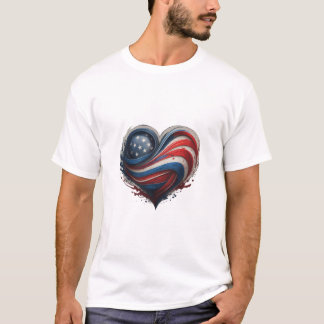 T-shirt Nation Fière des Coeurs Unis