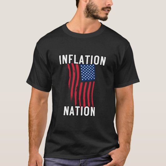T-shirt Nation Inflationniste USA Augmentation Du Coût De  (Devant)