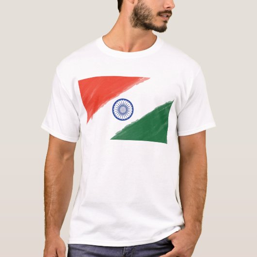 T-shirt Nation nationale de pays de l'Inde de drapeau (Devant)