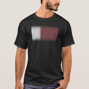 T-shirt National Flag of Qatar souvenir  for men women