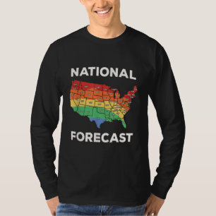 T-shirt National Forecast American USA Rainbow Map Gay Pri