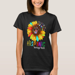 T-shirt National Hispanic Heritage Month Sunflower All Cou