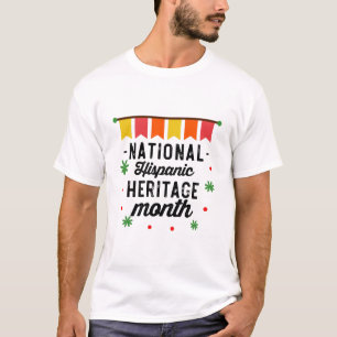 T-shirt National Hispanique Mois du patrimoine Funny Cadea