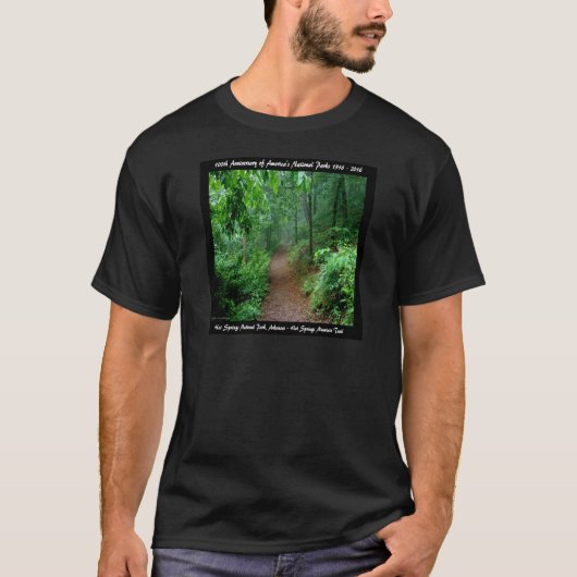 T-shirt National Park Anniversary Hot Springs Mt Trail (Devant)