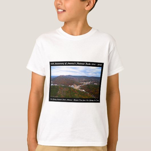 T-shirt National Park Anniversary Hot Springs Vue d'automn (Devant)