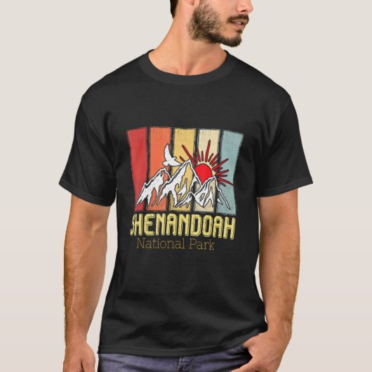 T-shirt National Park Shenandoah Souvenir Mountains Hike V (Devant)