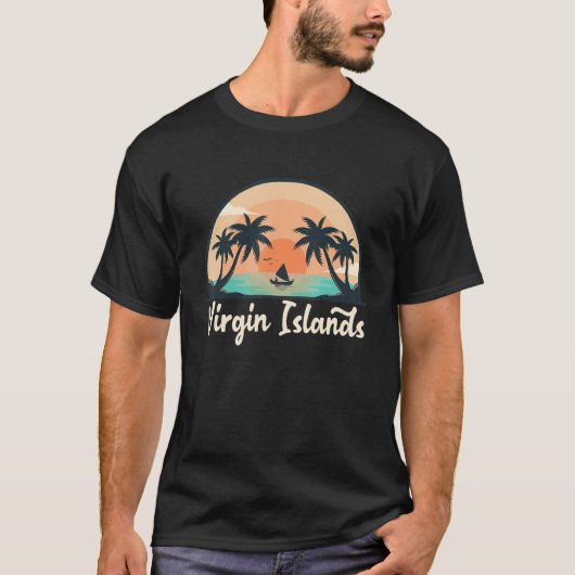 T-shirt National Park Virgin Islands St John Sailor Palm t (Devant)