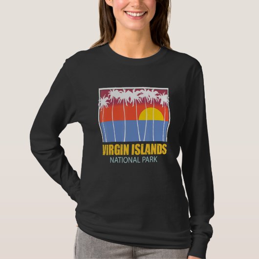T-shirt National Park Virgin Islands St John Souvenir Palm (Devant)