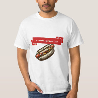 T-shirt national pour hot dog jour