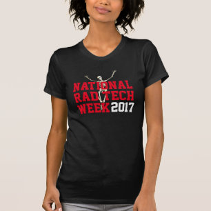 T-shirt "National Rad Tech Week" avec Happy Skeleton