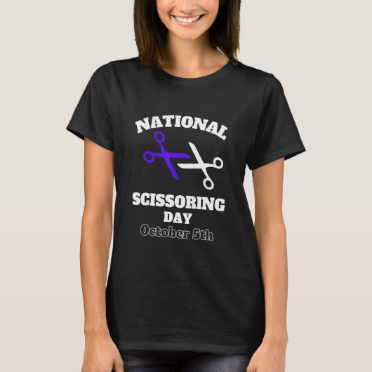 T-shirt National Scissoring Day Wrestling Fan Design (Devant)