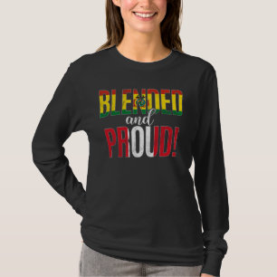 T-shirt Nationalité Blair Et Fière Demi-Bolivienne Demi-P