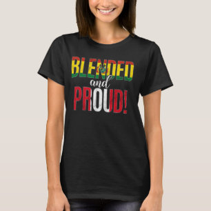 T-shirt Nationalité Blair Et Fière Demi-Bolivienne Demi-P