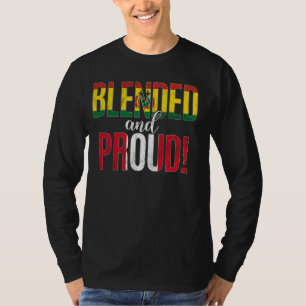 T-shirt Nationalité Blair Et Fière Demi-Bolivienne Demi-P