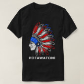 T-shirt Native American For Men Potawatomi  (Design devant)