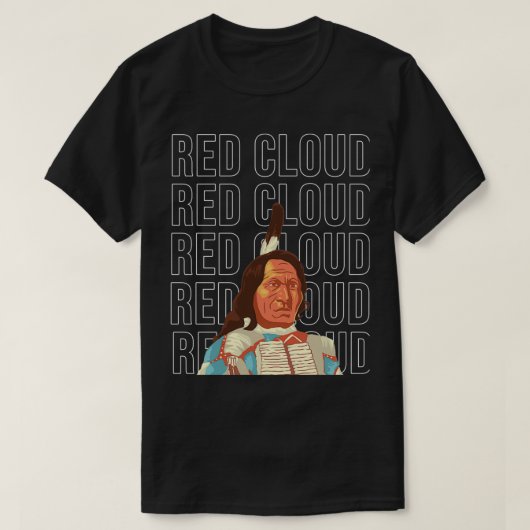 T-shirt Native American Red Cloud Cool Design (Design devant)