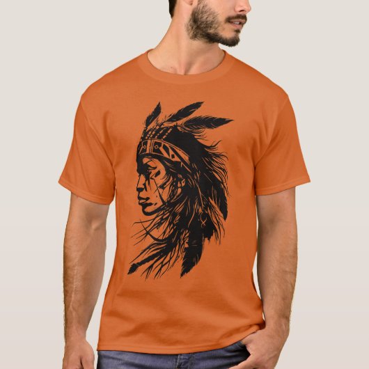 T-shirt Native American Woman (Devant)