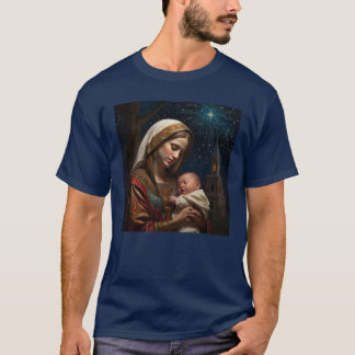 T-shirt Nativité de Noël Vierge Marie & Jésus