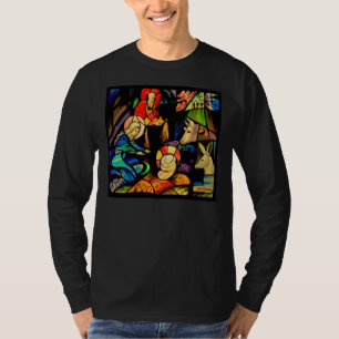 T-shirt Nativité de style en verre souillé