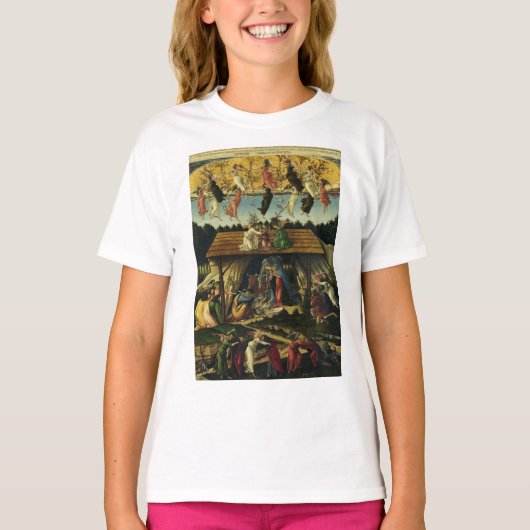 T-shirt Nativité mystique par Sandro Botticelli (Devant)