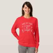 T-shirt N'attrape pas ton minet dans un Noël triangulaire  (Devant entier)