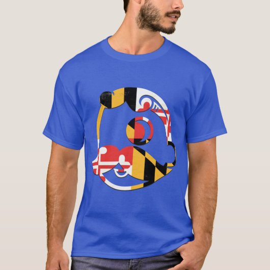T-shirt Natty Boh Maryland Flag (Devant)