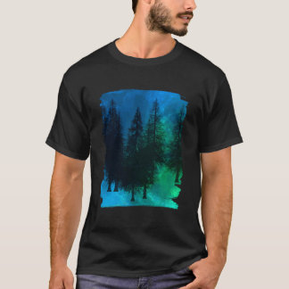 T-shirt Nature Arbres Paysage Faune Extérieur Nuit Avant