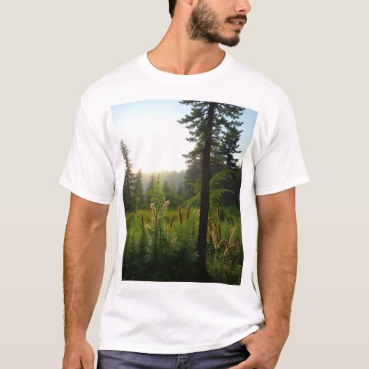 T-shirt Nature avec tigre (Devant)