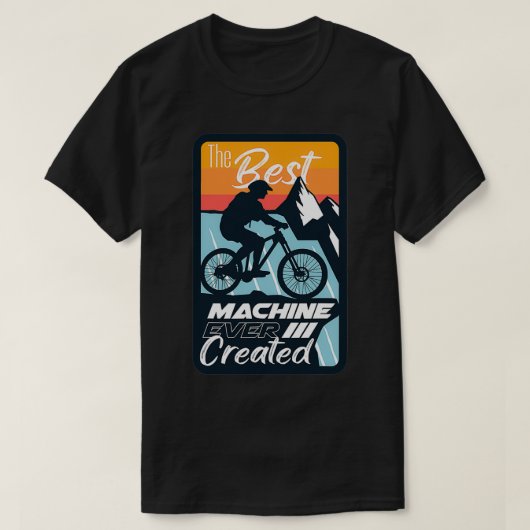 T-shirt Nature Bicycle The Best Machine Ever  (Design devant)