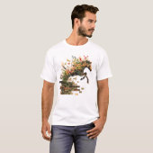 T-shirt Nature Botanique Cheval Floral Jumping (Devant entier)
