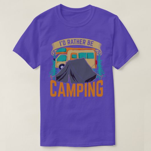 T-shirt Nature Camping Caravan Camper Id Plutôt Être Campi (Design devant)
