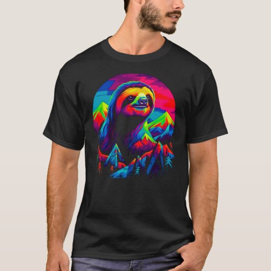 T-shirt Nature Camping Sloth (Devant)