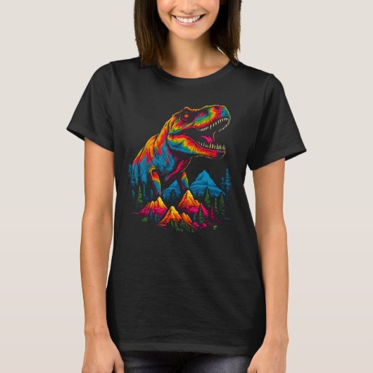 T-shirt Nature Camping Thème Dinosaur (Devant)