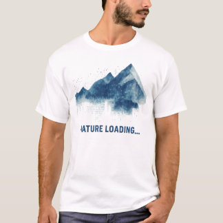T-shirt Nature Chargement... Montagnes Abstraites