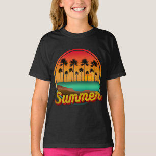 T-shirt nature d'été au coucher du soleil