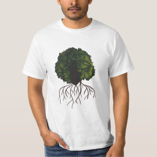 T-shirt Nature esthétique Afro Collage Art avec racines d'
