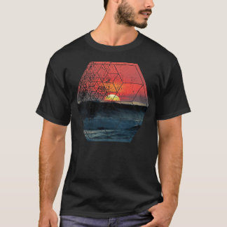 T-shirt Nature Et Géométrie - Joli Coucher De Soleil En Me