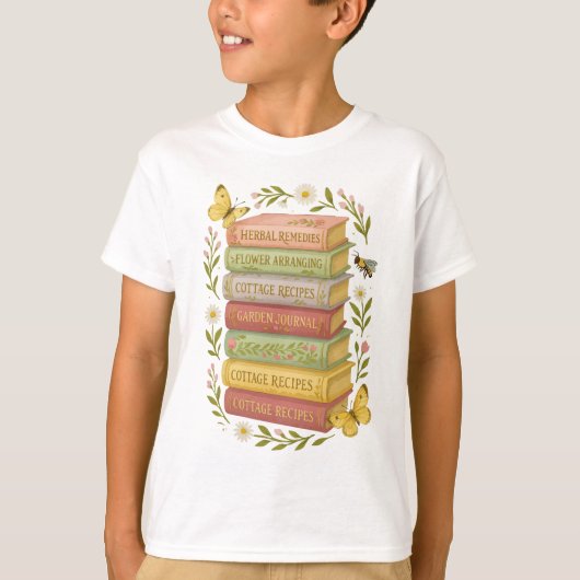 T-shirt Nature et livre Lover Botanique Stack (Devant)