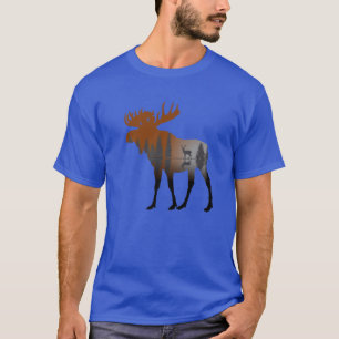 T-shirt Nature Extérieure Arbres Moose Deer Wildlife Fores