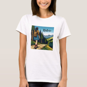 T-shirt Nature Femmes descendant un sentier