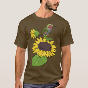 T-shirt Nature Fleur Jaune Hummingbird Sunshine Sunflowe