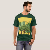 T-SHIRT NATURE FORET LUNE JAUNE (Devant entier)